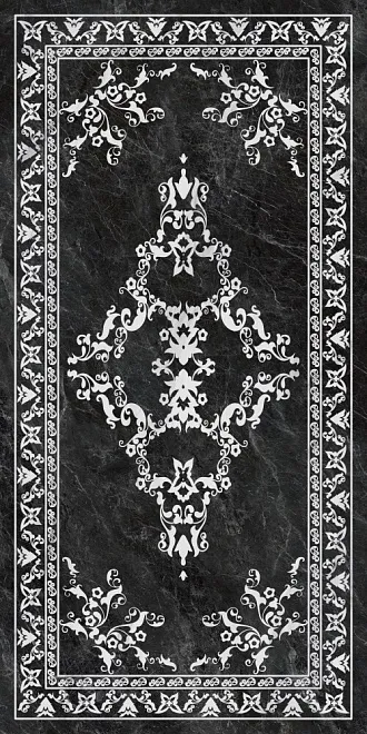 Риальто серый тёмный декорированный лаппатированный обрезной 119,5х238,5 