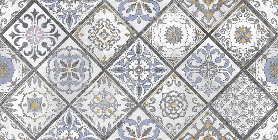 Etnis Плитка настенная мозаика серый 30х60 