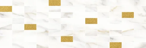 Aragon Декор мозаичный белый золото 20х60