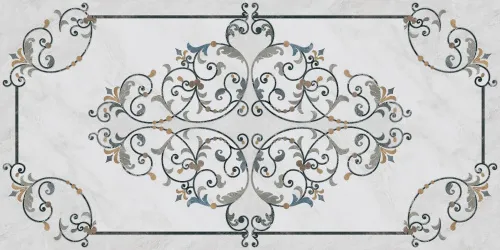 Парнас белый декорированный лаппатированный обрезной 80х160