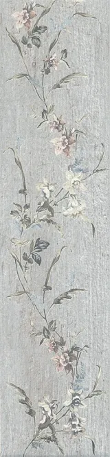 Кантри Шик серый матовый декорированный 9,9х40,2 
