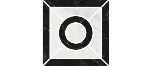 Декор Фрагонар наборный чёрный  9,9х9,9