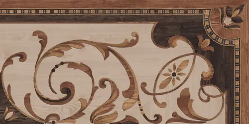 Гранд Вуд правый коричневый декорированный обрезной 80х160