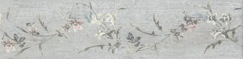 Кантри Шик серый матовый декорированный 9,9х40,2