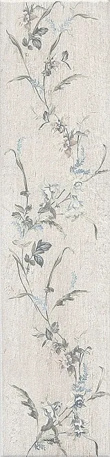 Кантри Шик белый матовый декорированный 9,9х40,2 