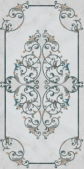 Парнас белый декорированный лаппатированный обрезной 80х160 