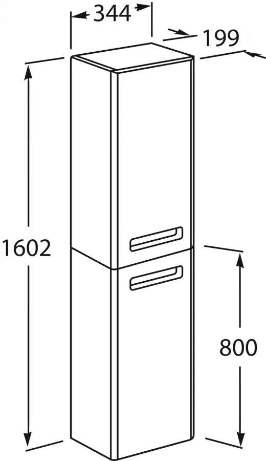 шкаф-колонна GAP левый  / 160,2х34,4х19,9 /   ( виноград )  