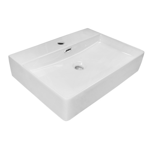Раковина накладная/подвесная Azario Pakilya OW-2173 600х420х120 белая глянцевая