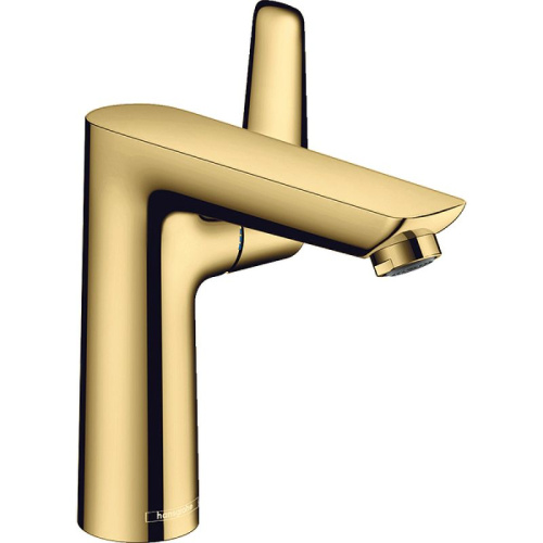 Смеситель для раковины Hansgrohe Talis E 150 с донным клапаном, керамический картридж, полированное золото