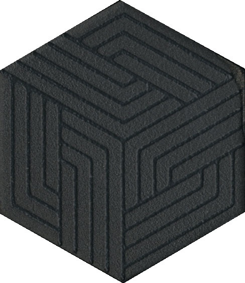Декор Агуста черный 6x5,2 
