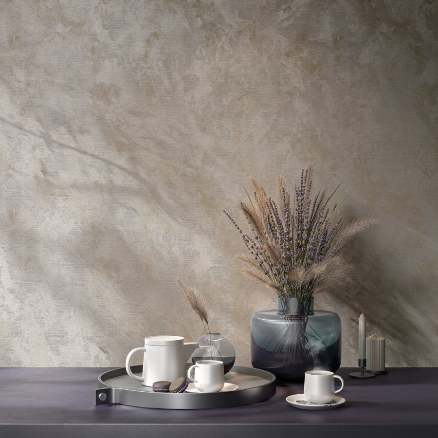 Обои виниловые на флизелиновой основе Экзотика база, бежевый 