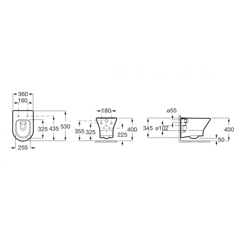 Унитаз подвесной Roca LEON Rimless