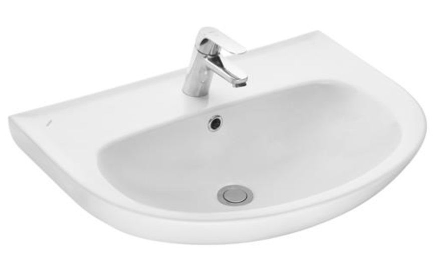 Раковина подвесная Santeri Прайм-65 660х480х142 с переливом, белая 