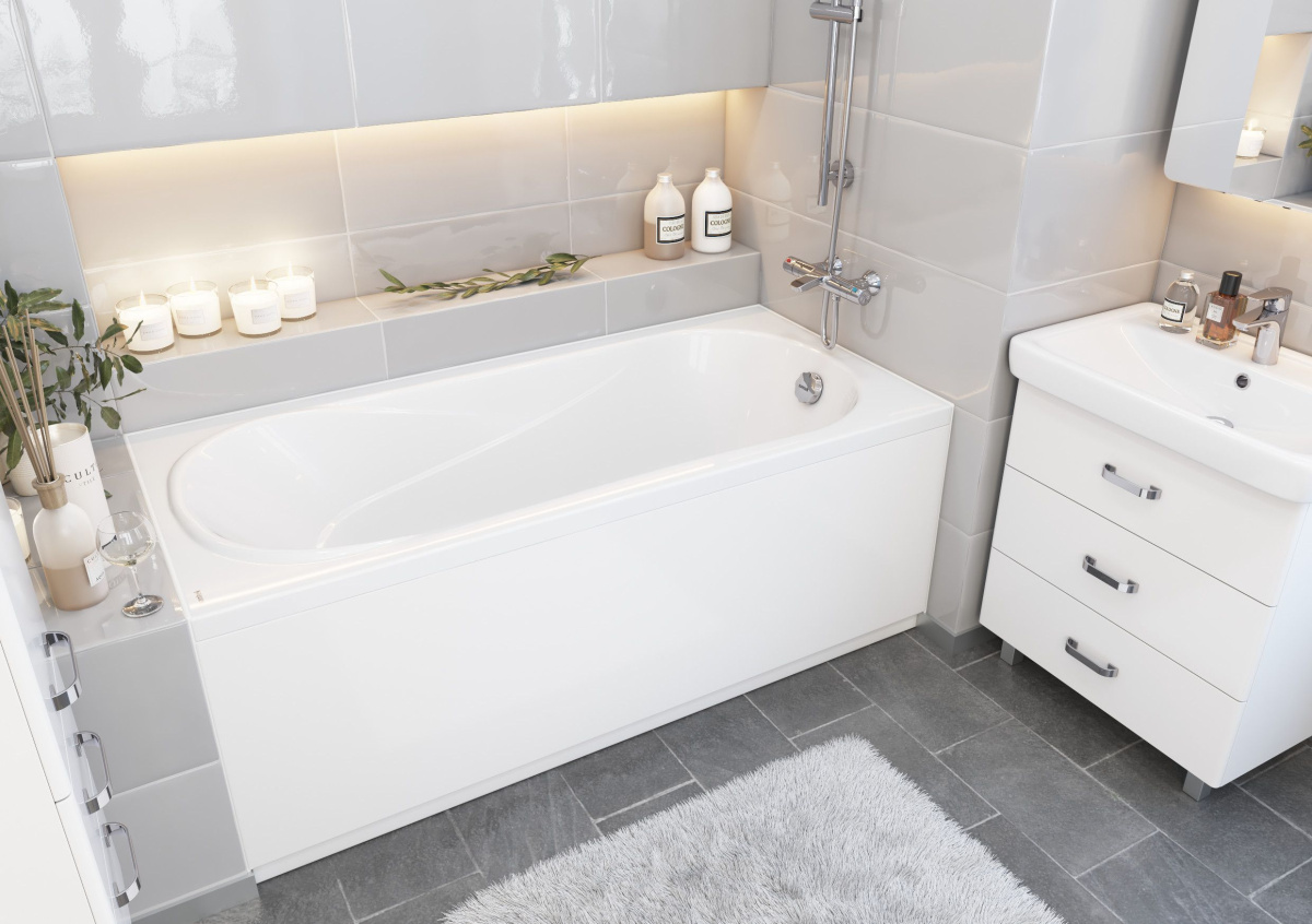 Ванна акриловая Santek КАСАБЛАНКА XL прямоугольная 180x80