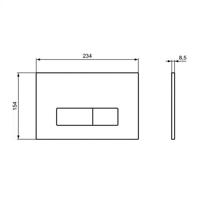 Кнопка смыва Ideal Standard OLEAS™ M2, черная