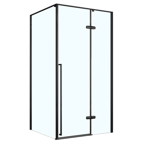 Душевой уголок Loranto 120х80х190 CS-501B-128 цвет черный матовый