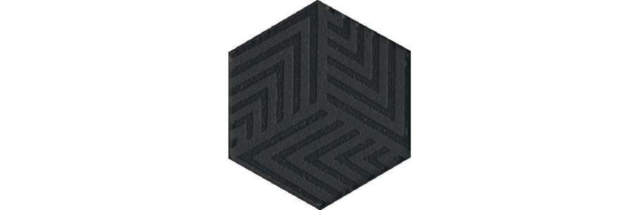 Декор Агуста черный 6x5,2 