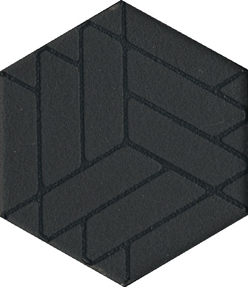 Декор Агуста черный 6x5,2 