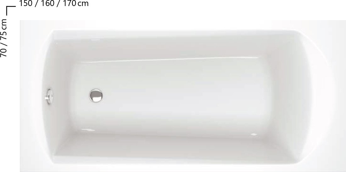 Ванна акриловая Ravak DOMINO 150х70