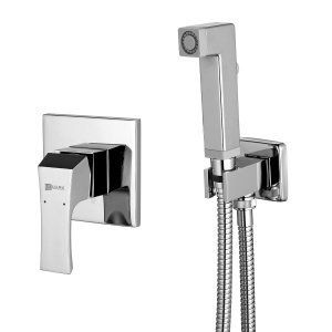 Смеситель с гигиеническим душем, встраиваемый, хром 