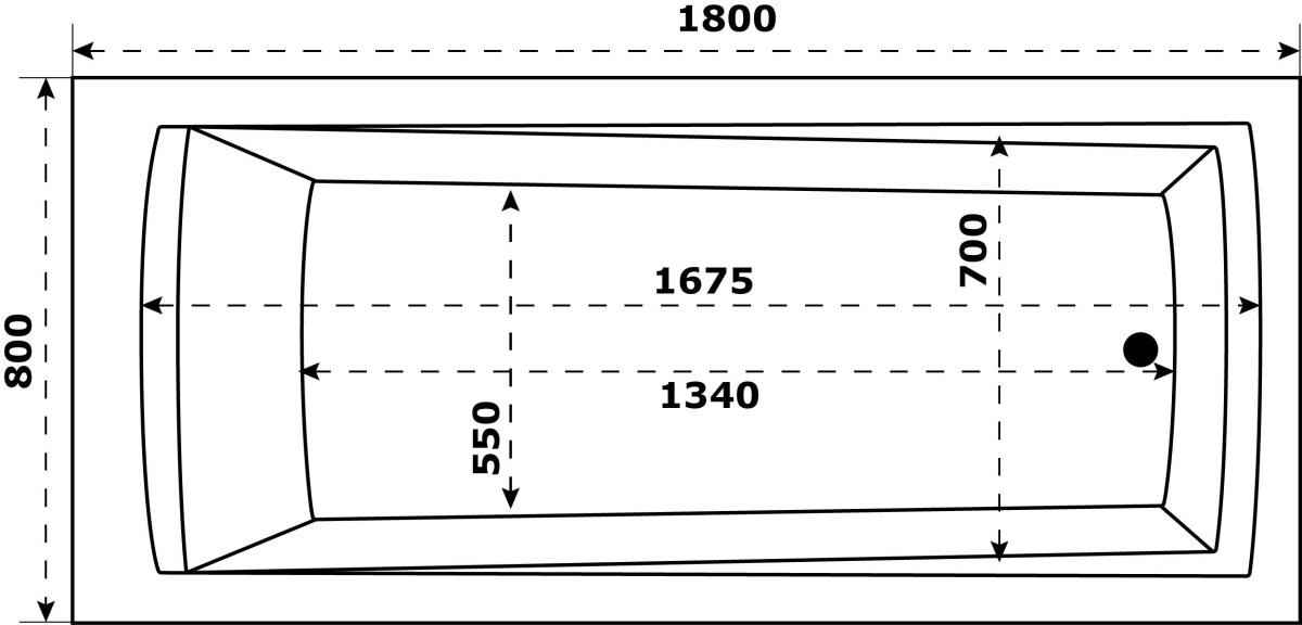 Ванна акриловая AZARIO Бали Нова 180х80