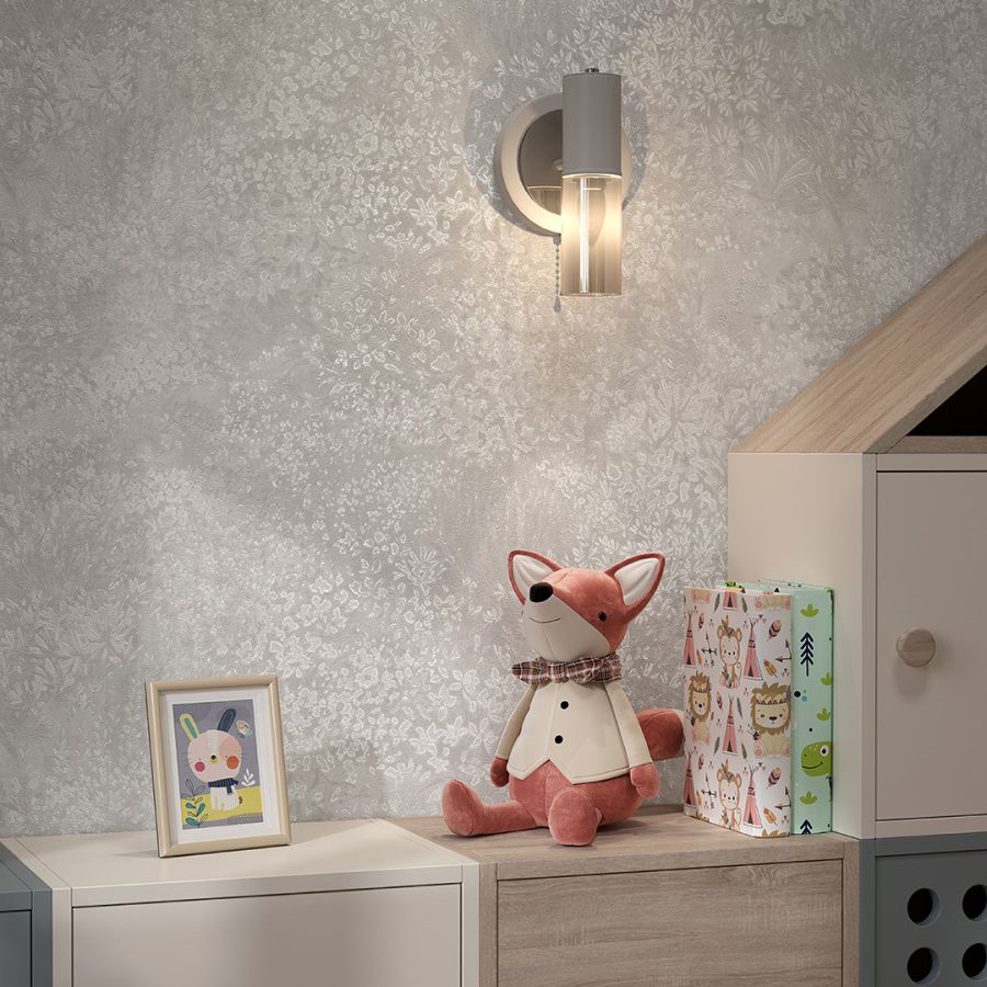 Обои виниловые на флизелиновой основе Апрель мотив 2, серый 