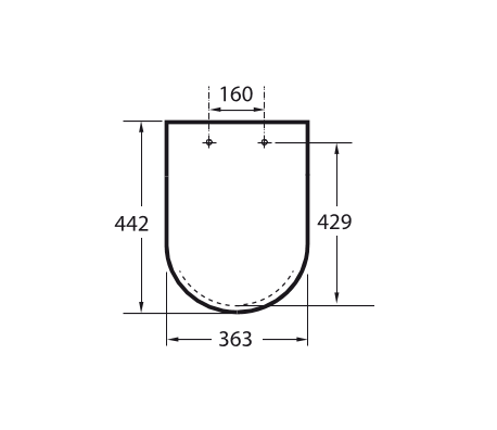 крышка-сидение Debba   / 42,5х35,5х5 /   ( бел )  