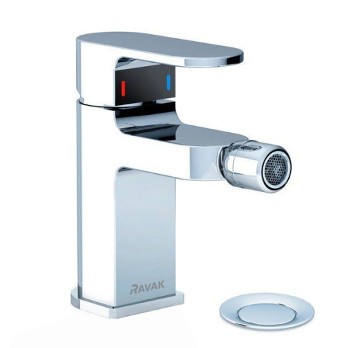 Смеситель для биде Ravak Chrome CR 055.00, с донным клапаном, однорычажный, хром