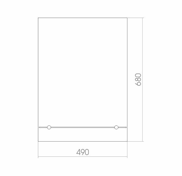 Зеркало LORANTO Модерн Люкс 490х680 мм с полкой 