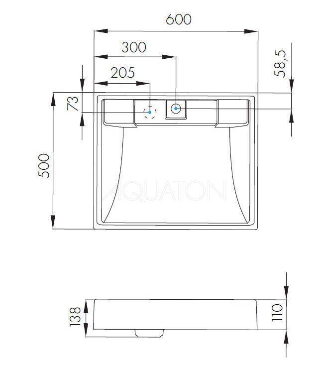 Раковина AQUATON Рейн 60 