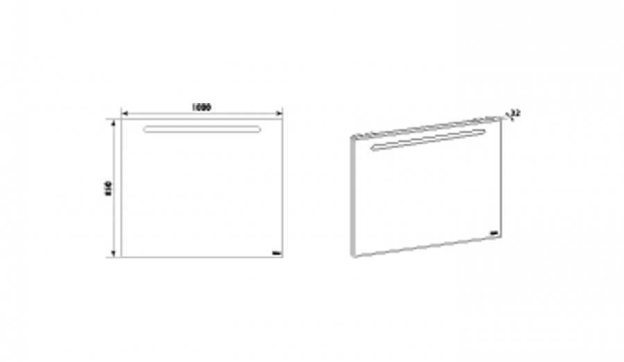 зеркало GAP /  LAKS 100  / 100х85х1,6 /  