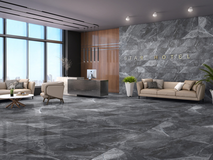 MAPLE AXIS Grey AZARIO Керамогранит 80x160 Glossy (P231123010G) 