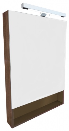 шкаф GAP 80 зеркальный  / 80х85х12,9 /   ( тиковое дерево ) 