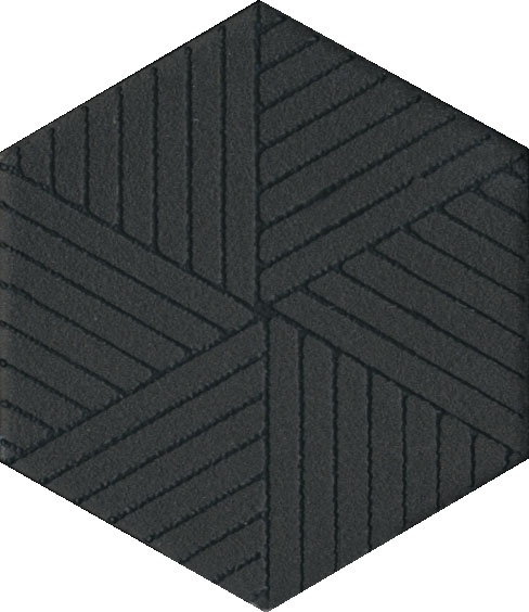 Декор Агуста черный 6x5,2 
