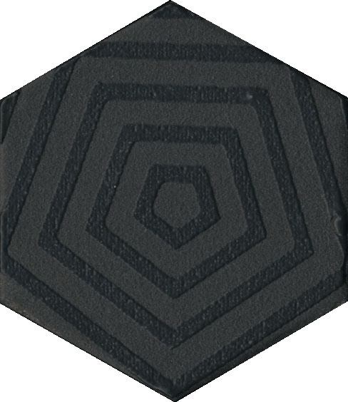 Декор Агуста черный 6x5,2 