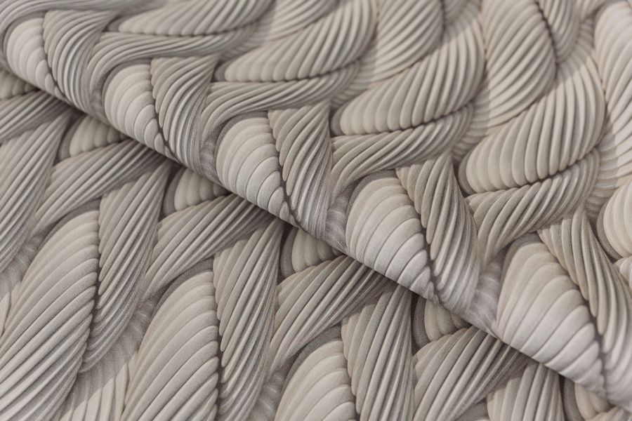 Обои виниловые на флизелиновой основе Трессаж мотив, коричневый 