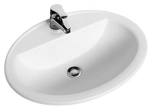 умывальник ALOA овальный врезной  / 56х47,5 /   ( бел ) 