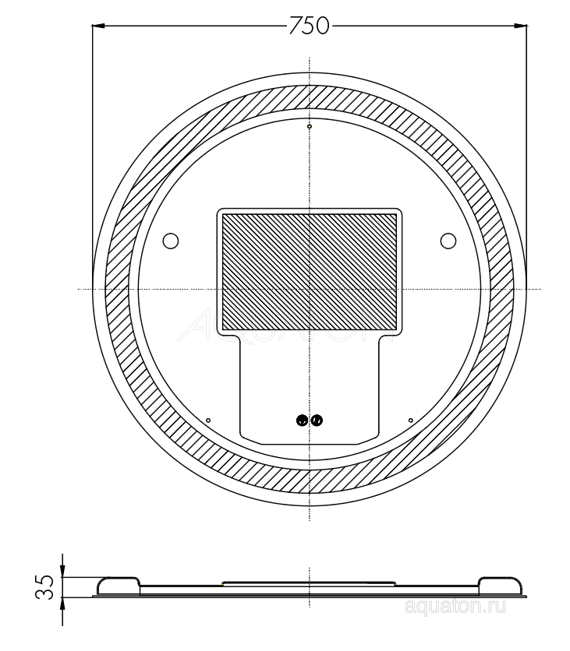 Зеркало AQUATON Анелло 85x85 c подсветкой, белое 