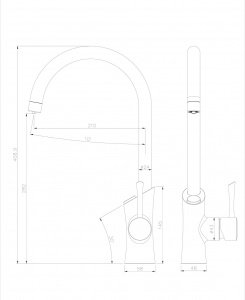 LM3072C "Комфорт" Смеситель для кухни с подключением к фильтру 