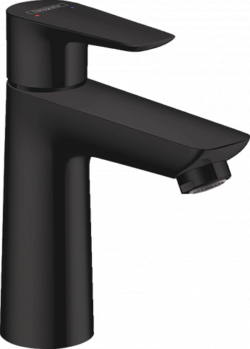 Talis E Смеситель для раковины 110, однорычажный, со сливным гарнитуром, черный матовый