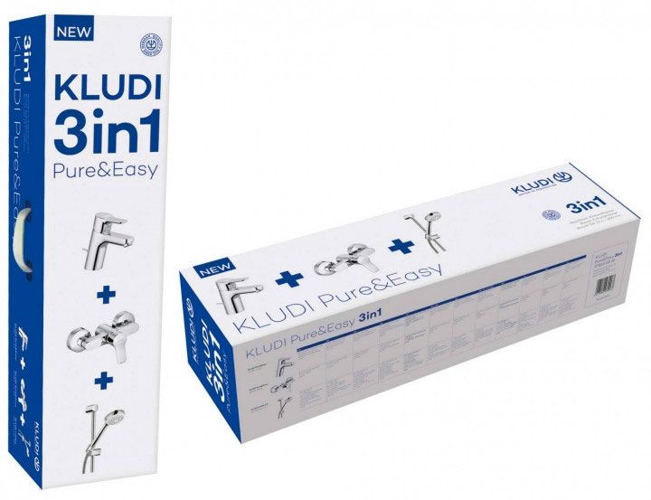 Комплект для душа KLUDI PURE&EASY  3in1, хром 