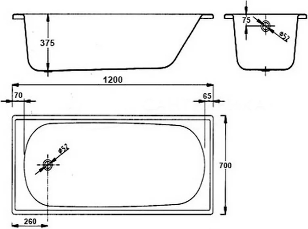 Ванна стальная BLB EUROPA 120х70