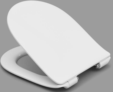 сиденье для унитаза LEON с микр . , дюропласт, быстрое снятие, стальные петли  ( белый ) 