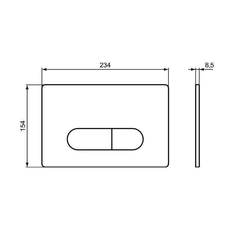 Кнопка смыва Ideal Standard OLEAS M1, белая