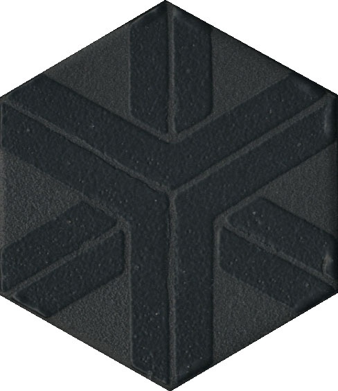 Декор Агуста черный 6x5,2 