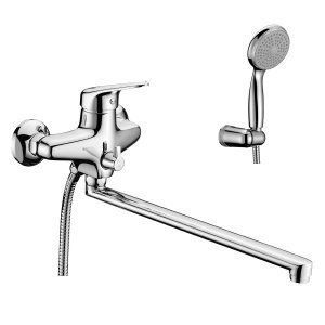 Смеситель универсальный с плоским изливом 350 мм, керамич. картридж 40 мм Sedal, перекл. с керамич. 