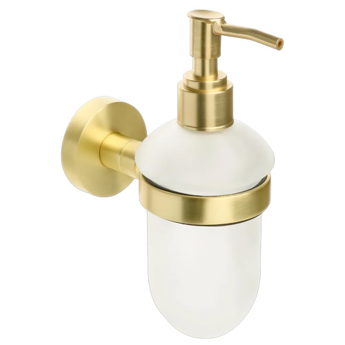 Дозатор жидкого мыла Fixsen Comfort Gold стекло, золото сатин