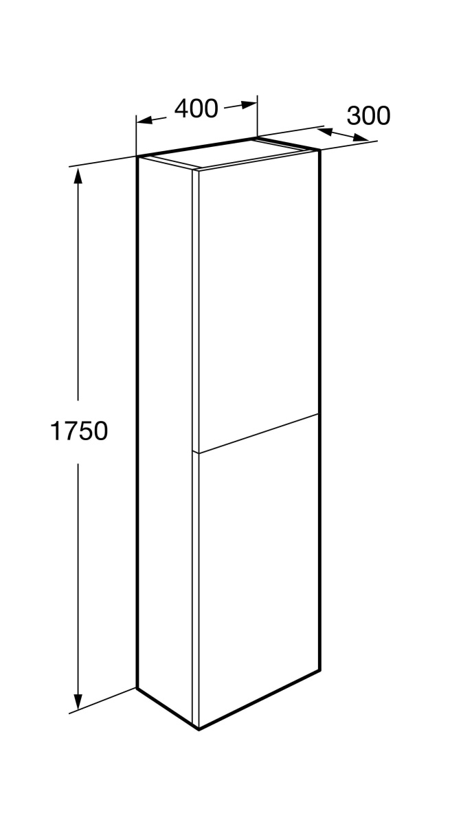 Пенал подвесной Roca Ona 1750 универсальный, зеленый матовый
