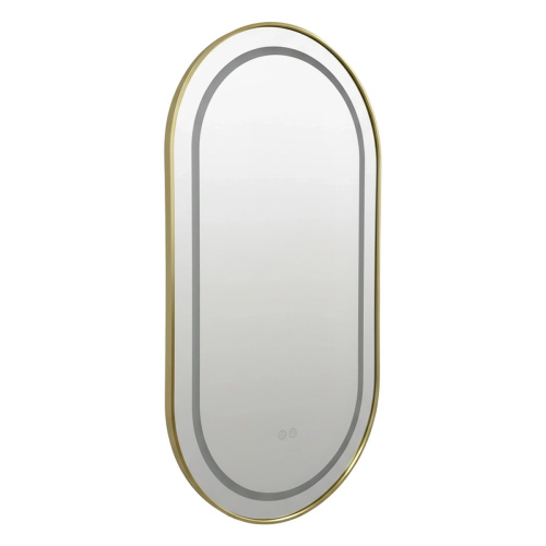 Зеркало с подсветкой в ванную Azario Джоли 500х900х30 АZ-LED012625 цвет золотой матовый