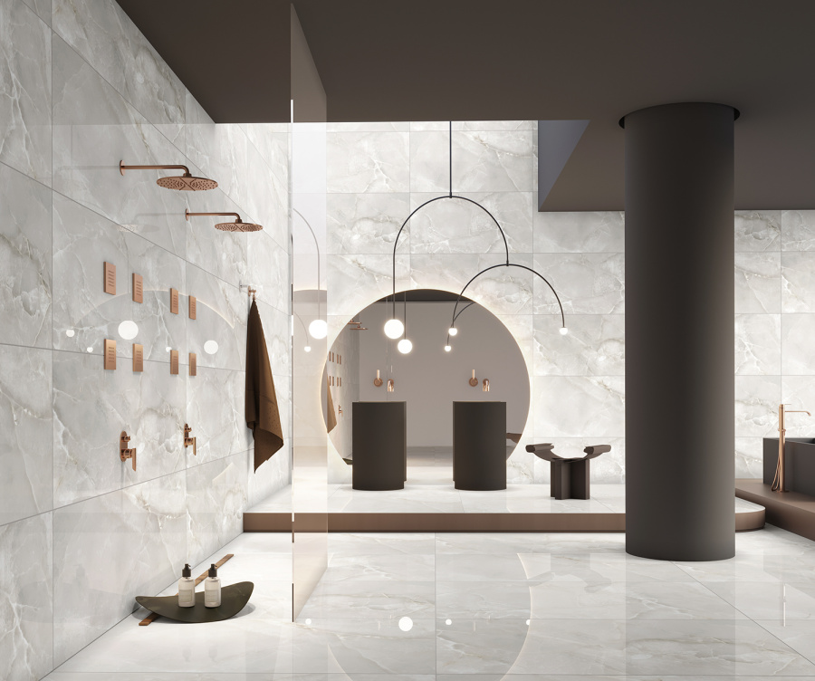 Плитка керамогранитная AZARIO ASPEN ONYX WHITE 60х120 Glossy (P4110821133) 